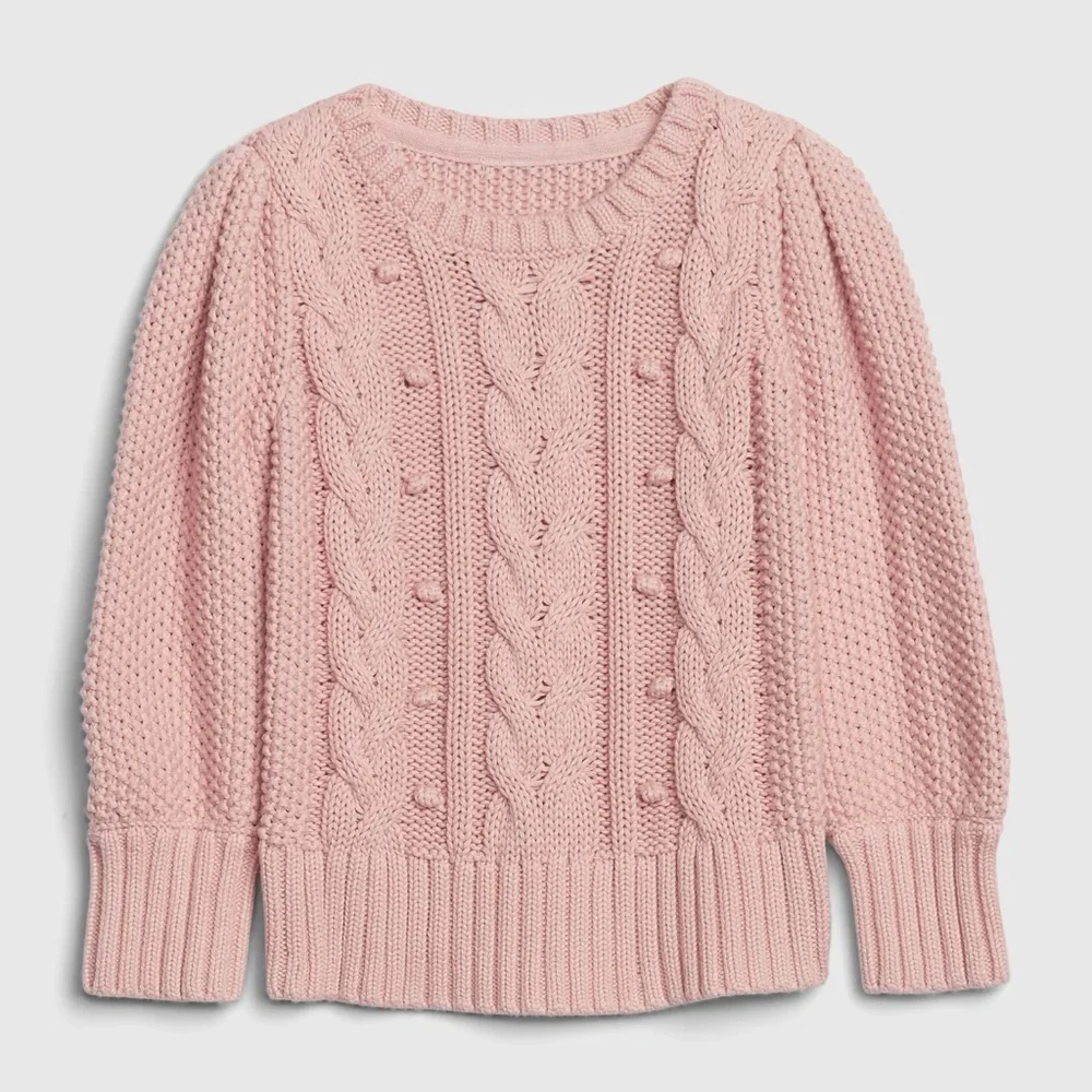 GAP Toddler 5T PINK Kids Cable-Knit Sweater 5T